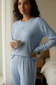 Pijama M/ Larga Love Celeste Pijama M/ Larga Love Celeste