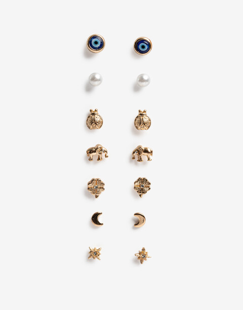 Aros Sets Lucky charm Set De Aros Pasantes Lucky - Dorado