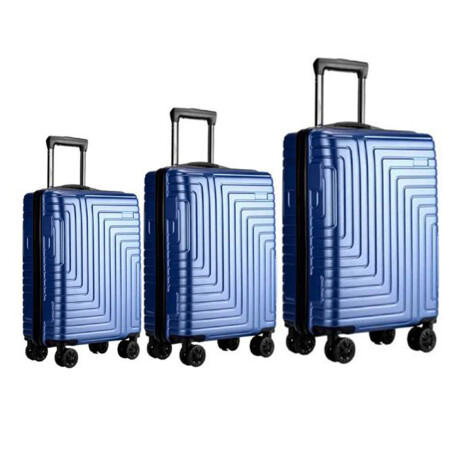 Set de 3 Valijas de Mano Rígidas Azul