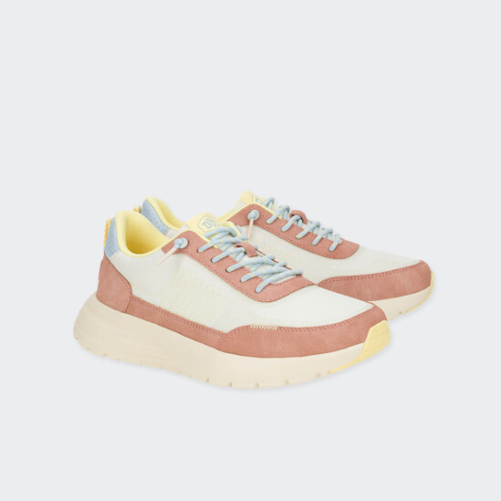 Championes Hey Dude Sirocco Alta Colorblock Rosado