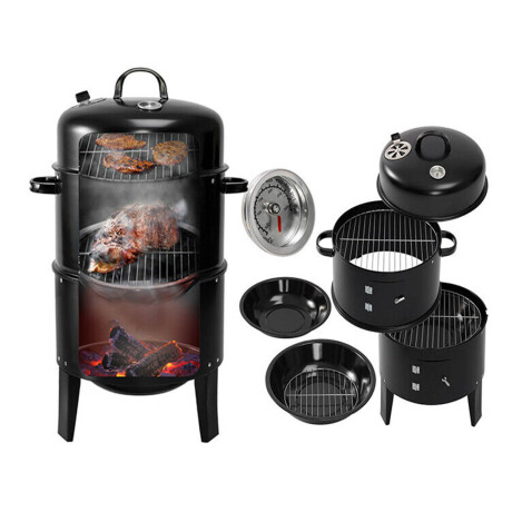 Ahumador Parrilla Barbacoa 3 En 1 Portátil A Carbón Cpg006010