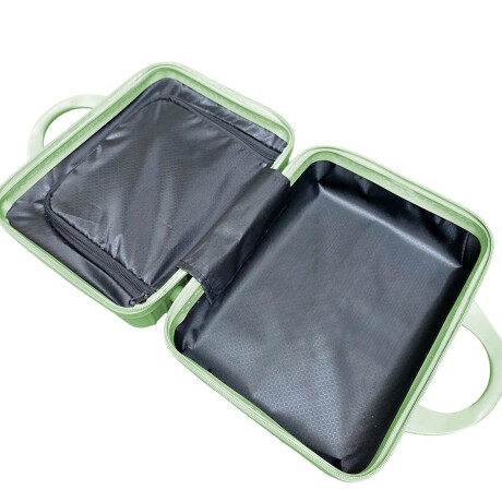 Set X3 Valijas Rígidas Viaje Livianas Carry + 14+ 24 Verde