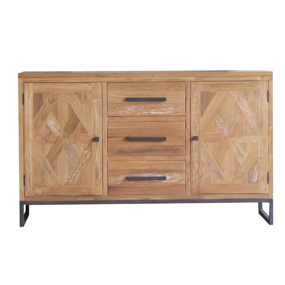 APARADOR MADERA-Y-METAL NATURAL-BEIGE DOMINIQUE