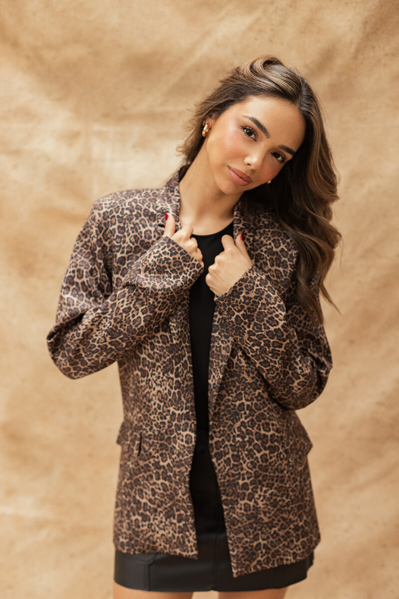 BLAZER ALLEGRA ANIMAL LEOPARD BRONZE 