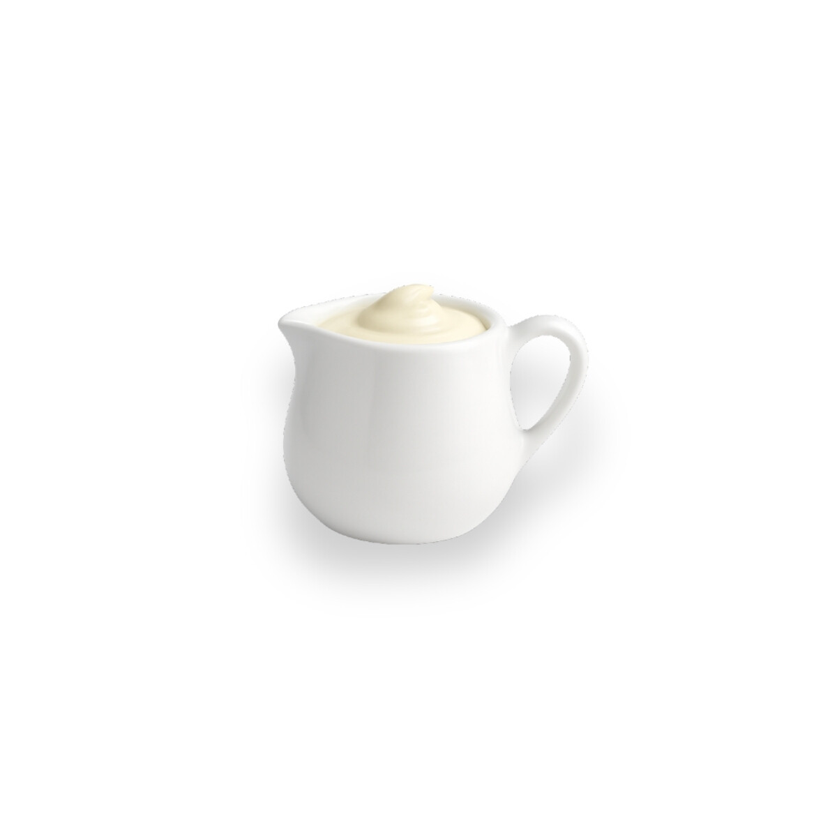 Cremera Oval con Asa de Porcelana Blanca 85 ml Actualite 