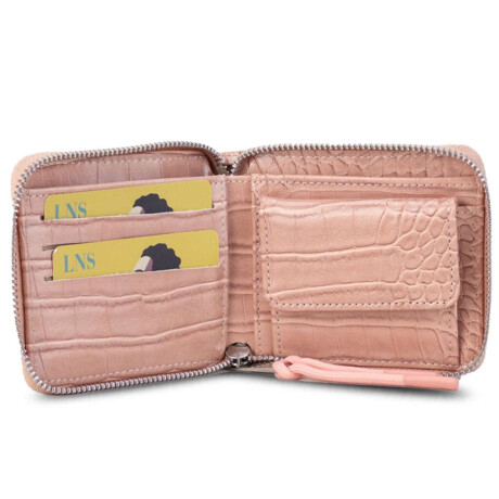 Billetera Candela Croco Rosa Mauve