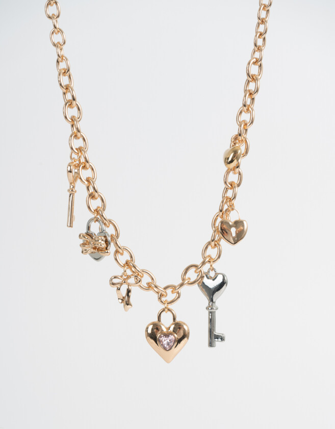 Collares Cortos Con corazón Collar Corto Multidijes Corazón - Combinacion Bicolor