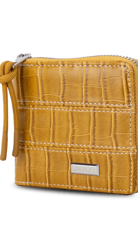 BILLETERA CANDELA CROCO MOSTAZA