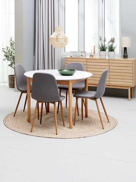 Silla de comedor JONSTRUP tela gris Silla de comedor JONSTRUP tela gris