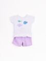 CONJUNTO REMERA + SHORT BASSIA LILA
