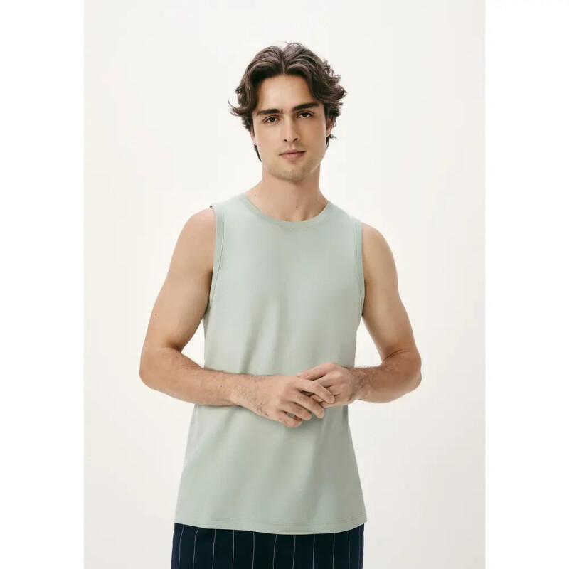 CAMISETA REGATA MASC VERDE CLARO