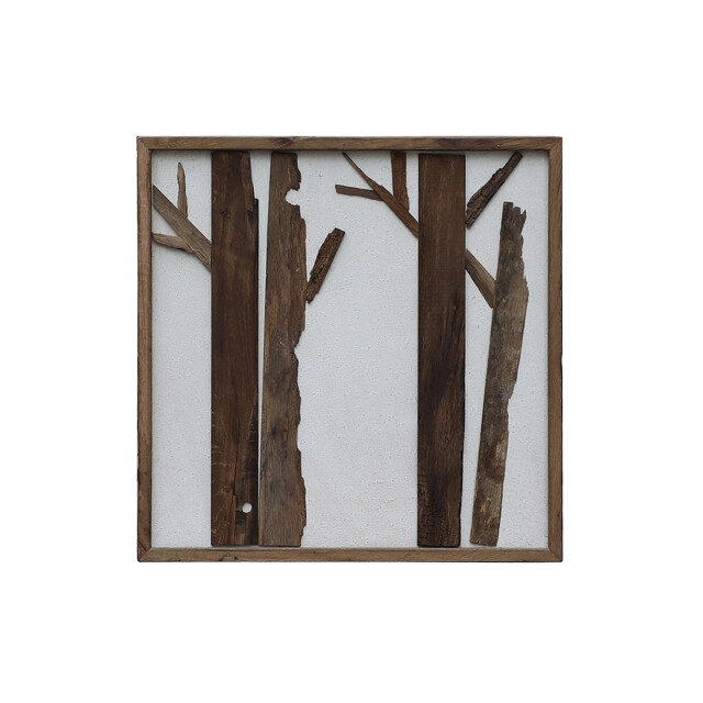 CUADRO DECORATIVO MADERA MACIZA 62 Cm x 62 Cm - LÍNEA RÚSTICA N°6