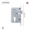 Cerradura Puerta Interior Metal Con 3 Llaves Lumax Negro