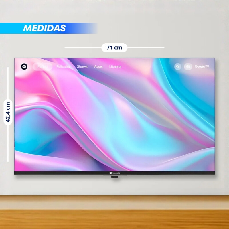 SMART TV 32" HD MOTOROLA CON GOOGLE TV Negro