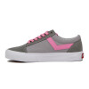 Pony Champion Old School Casual Lona-Gamuza Gris/Rosado Gris-Rosado