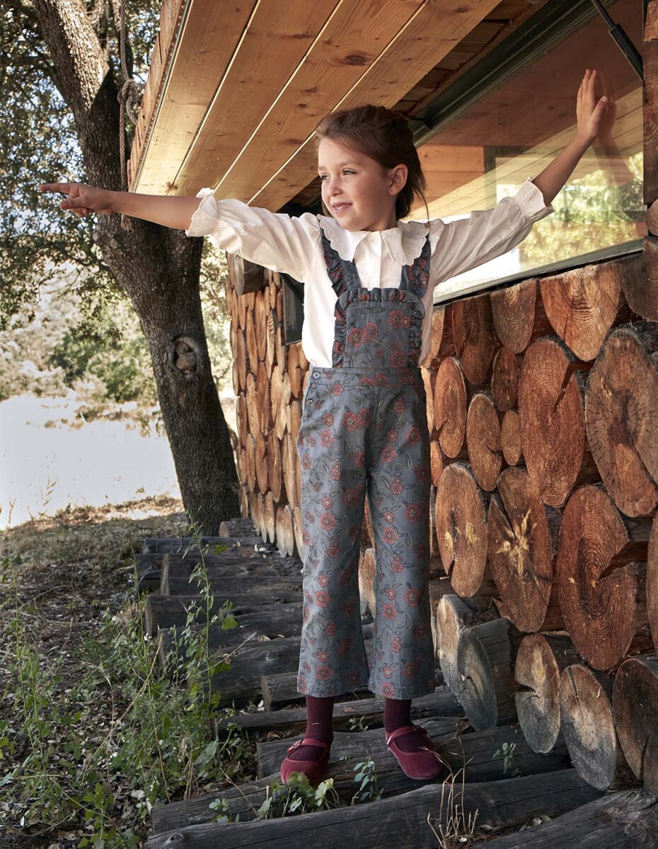 Pantalon Con Tirantes - Petroleo 