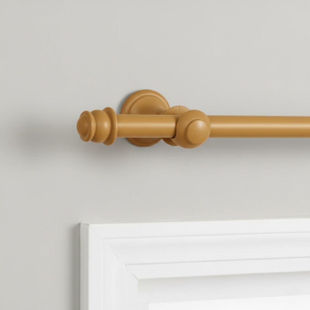 Barrote cortina de metal 3 m 28 Mm + 3 Soportes - MARRON CLARO 