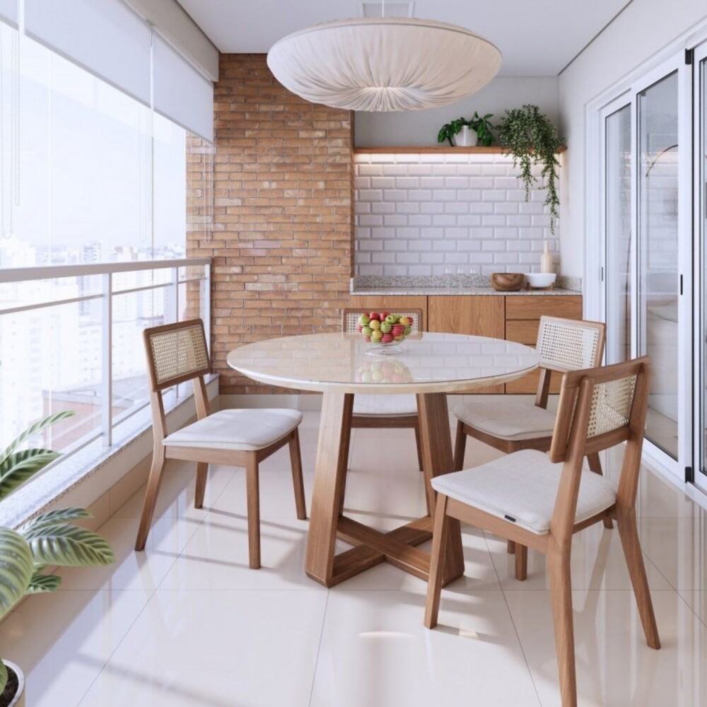 Silla de Comedor Classic - Línea Manhattan Tela Bouclé/Natural