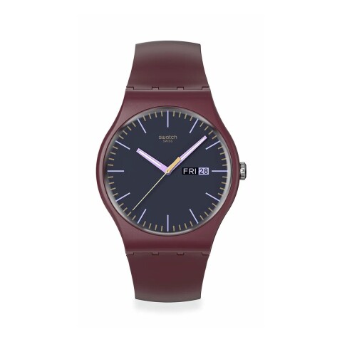 Reloj Swatch SO29R707 Burgundy Berry de silicona Rojo