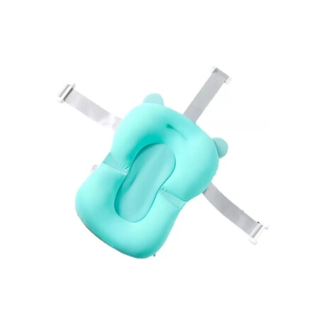 Bañera P/Bebé Pleg C/Soporte, Drenaje y Base Antideslizante Celeste