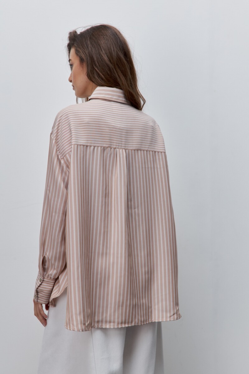 CAMISA DANAE STRIPE Beige
