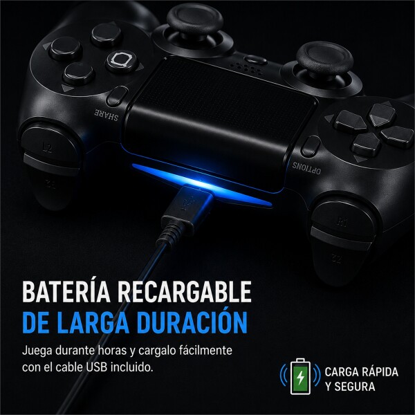 Joystick Inalámbrico para PS4 con Bluetooth y Batería Recargable Negro 1