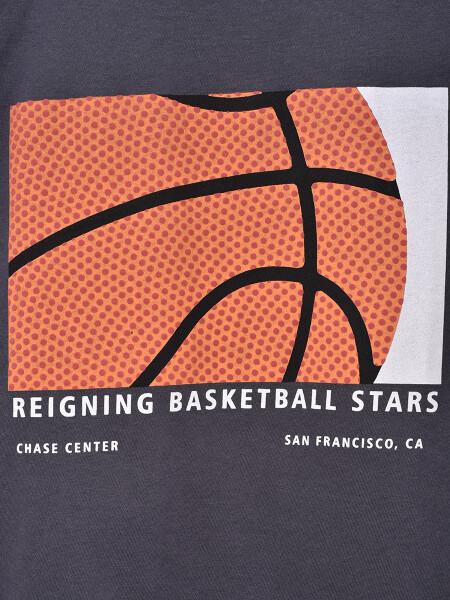 REMERA ESTAMPADA GRIS OSCURO