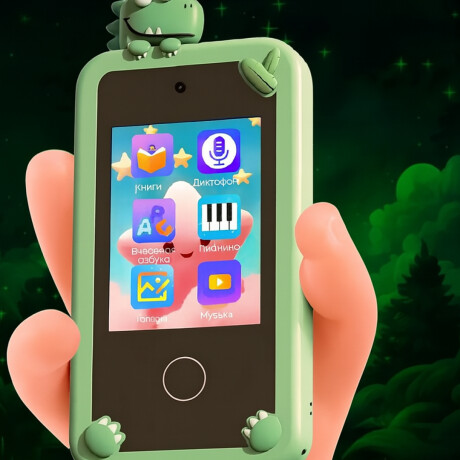 Celular cámara de fotos para niños dinosaurio y oso Verde