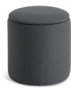 Puf GISLEV ø36 almacenaje tela gris osc Puf GISLEV ø36 almacenaje tela gris osc