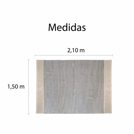 Alfombra Grande Natural Centro Carbón Moderna Natural