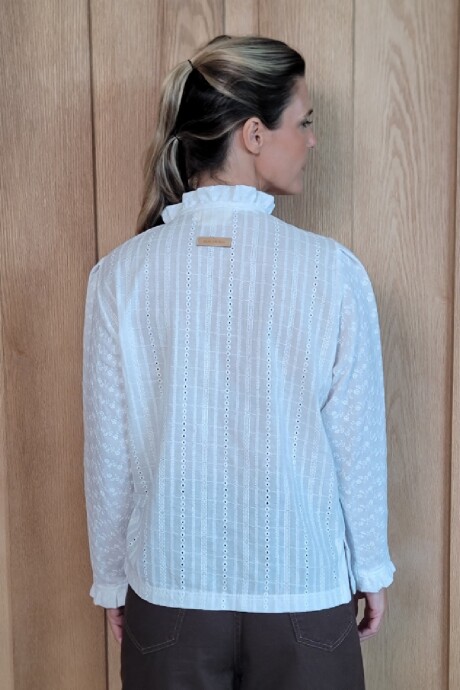 Camisa Mili Broderie blanco