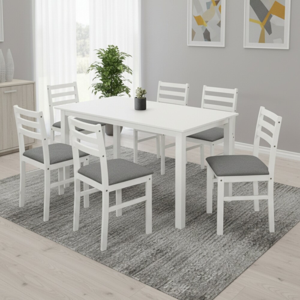 Juego de Comedor 6 sillas - New Starter Blanco