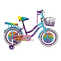 Bicicleta Rodado 16 Multicolor Canasto y silla trasera Violeta