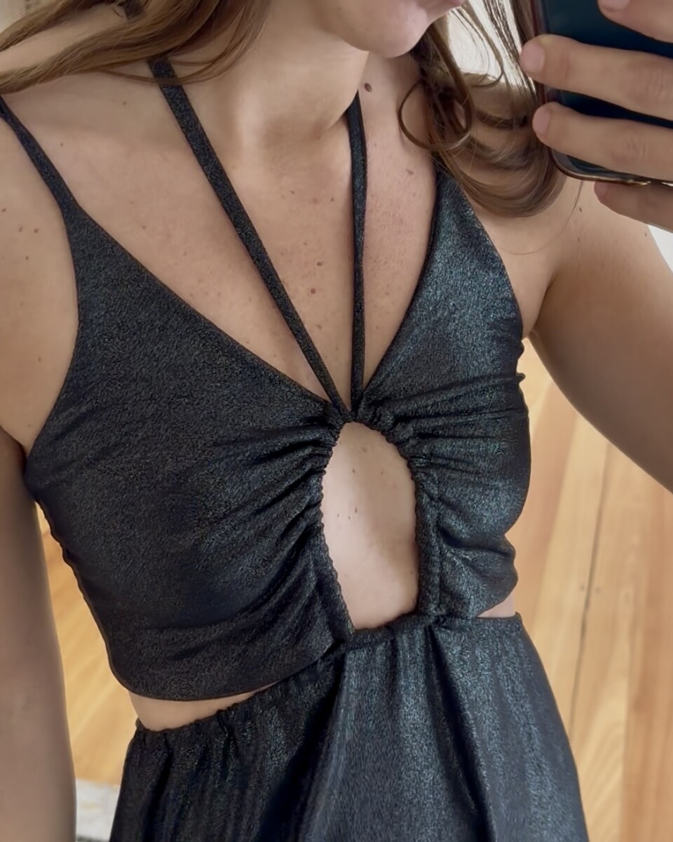 Vestido Astral - Negro brillo 