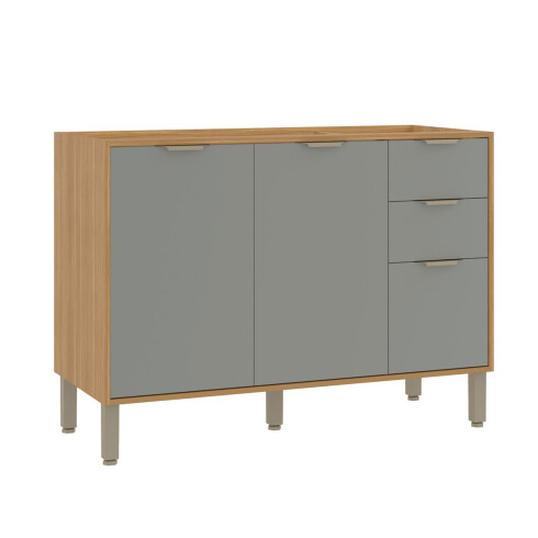 BAJO MESADA 1200 3P MOBILIARIO COCINA MDF COLORS FREIJO Y FREIJO Y VERDE