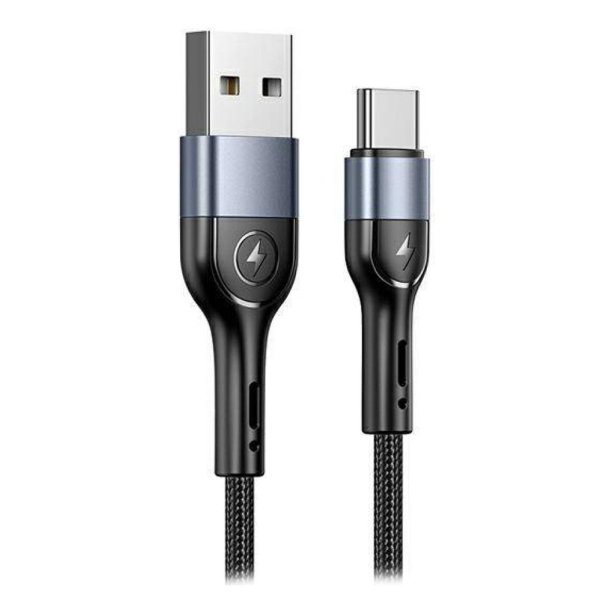 Set Cable X2 De Datos Usams Usb A Tipo C 1m Forrado Estuche 