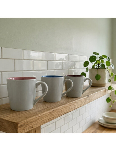 MUG CONICO 414 ML BLANCO CON COLORES SURTIDOS MUG CONICO 414 ML BLANCO CON COLORES SURTIDOS