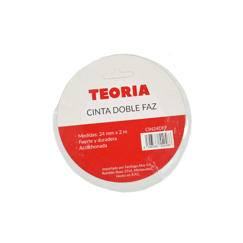 Cinta doble faz 24 mm x 2 m BLANCO