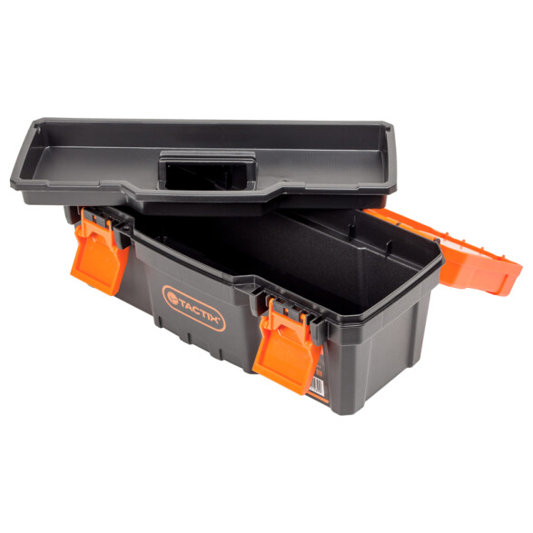 Caja herramientas 13" tapa transpar. broche plast. TT0212