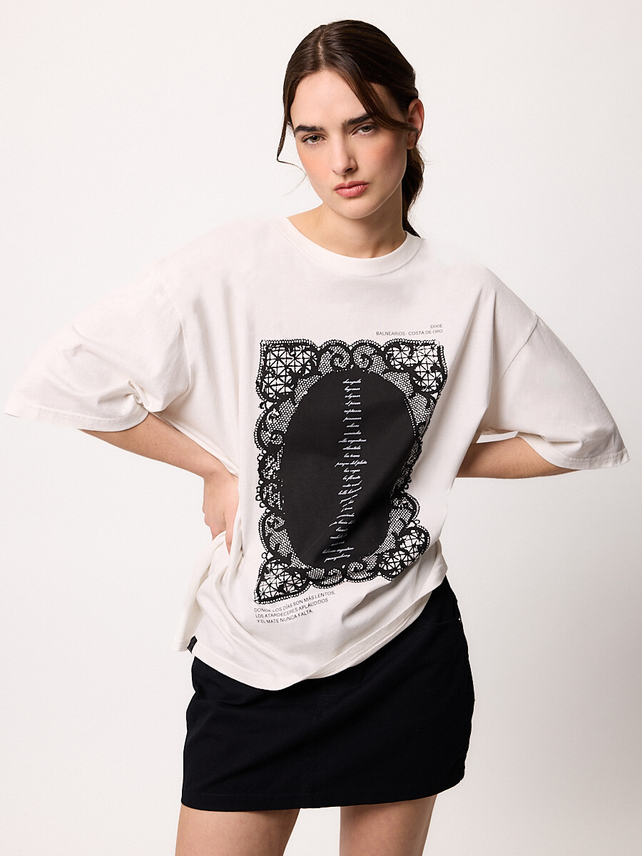 T-SHIRT M/C LOCALIDADES DIXIE - Blanco 