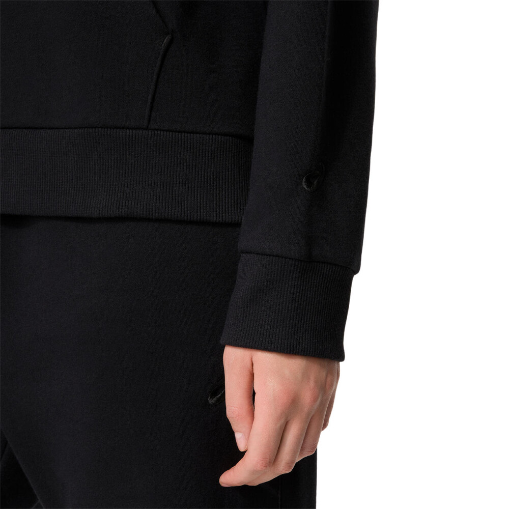 Polera Training Asics Logo Fleece Pullover Hoodie Mujer Performance Black