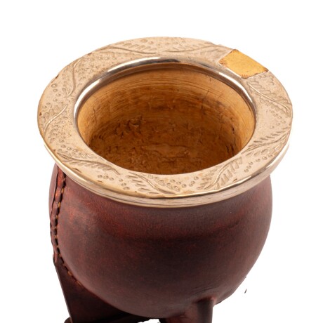 Mate porongo Plata y Oro M8