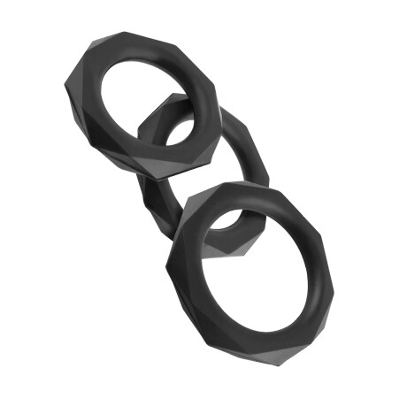 Fantasy C-Ringz Set de 3 Anillos de Silicona Negro Fantasy C-Ringz Set de 3 Anillos de Silicona Negro