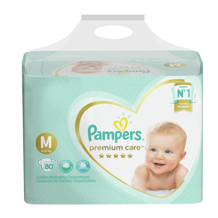 PAMPERS PREMIUN CARE MEDIANO X 80 única
