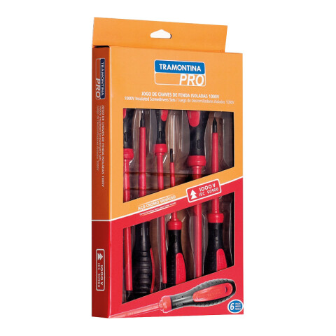 Juego 6 destornilladores Ultragrip para 1000V. TN4435