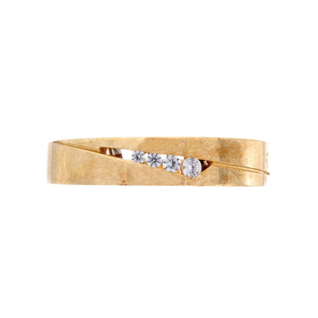 Anillo de oro 18 ktes con circonias. Anillo de oro 18 ktes con circonias.