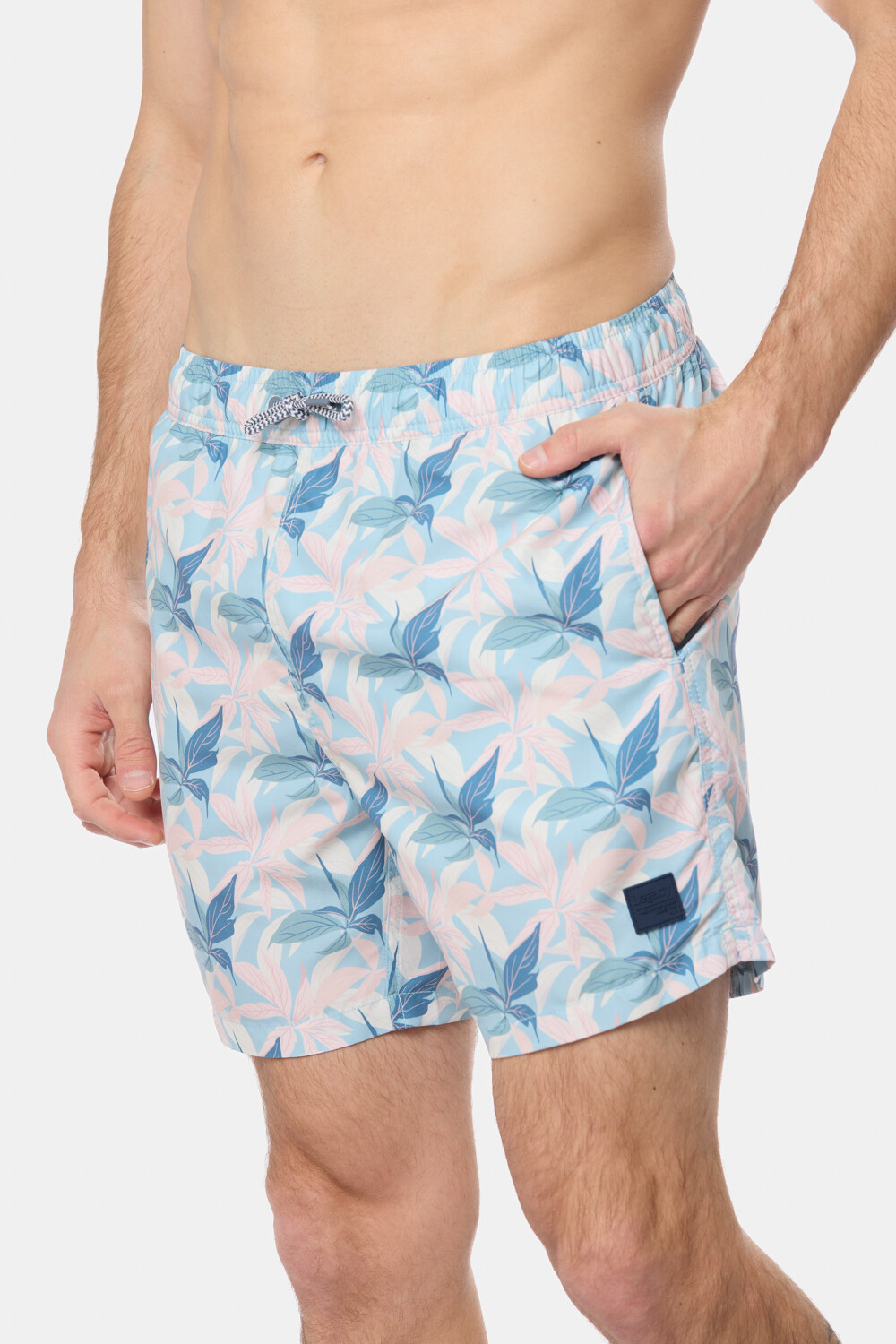 SHORT DE BAÑO ESTAMPADO Celeste