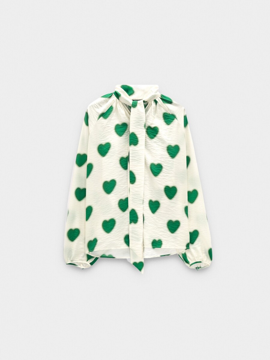 Blusa Con Corazones multicolor