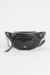 Cartera de hombro con cierres negro
