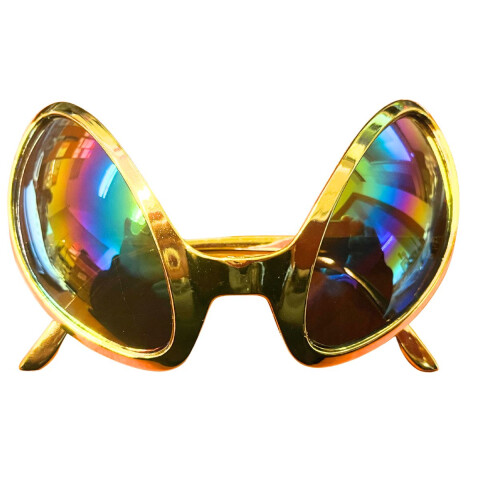 Lentes Alien Metalizado Espejado Dorado